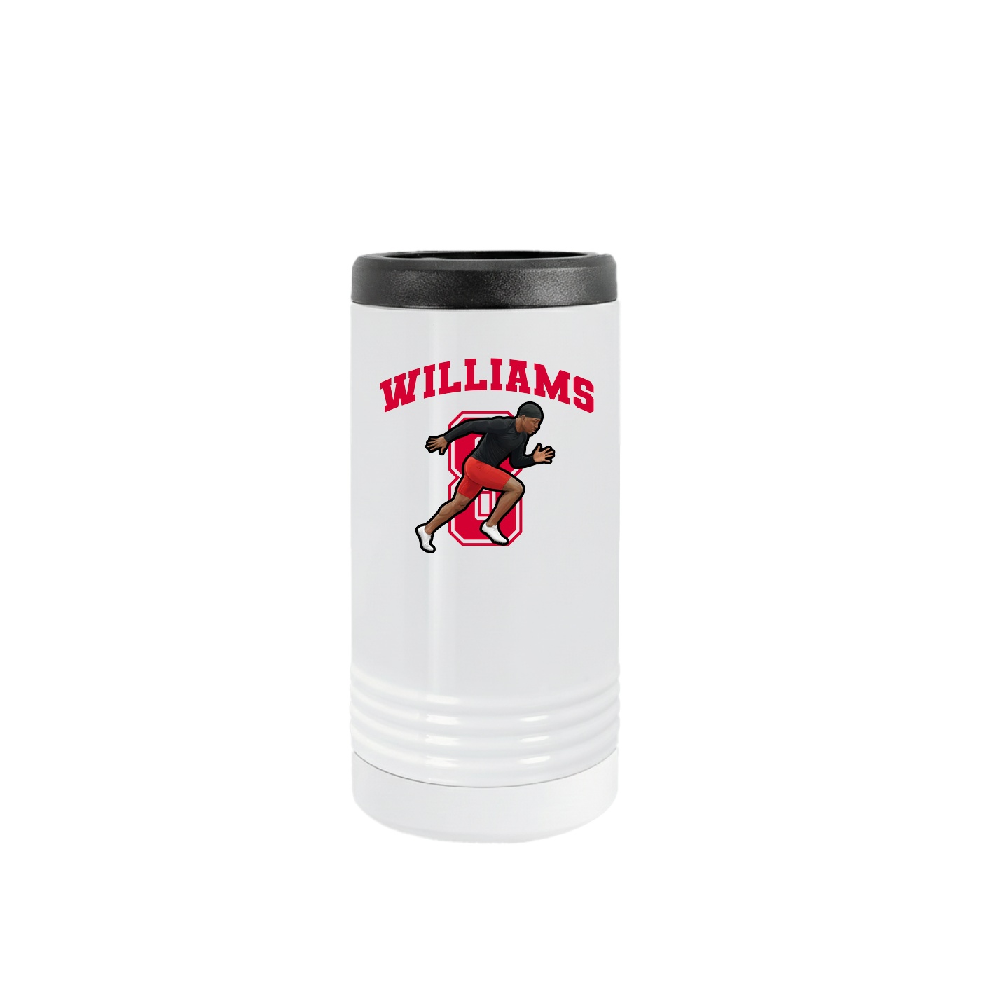 Slim Beverage Holder — Number in White