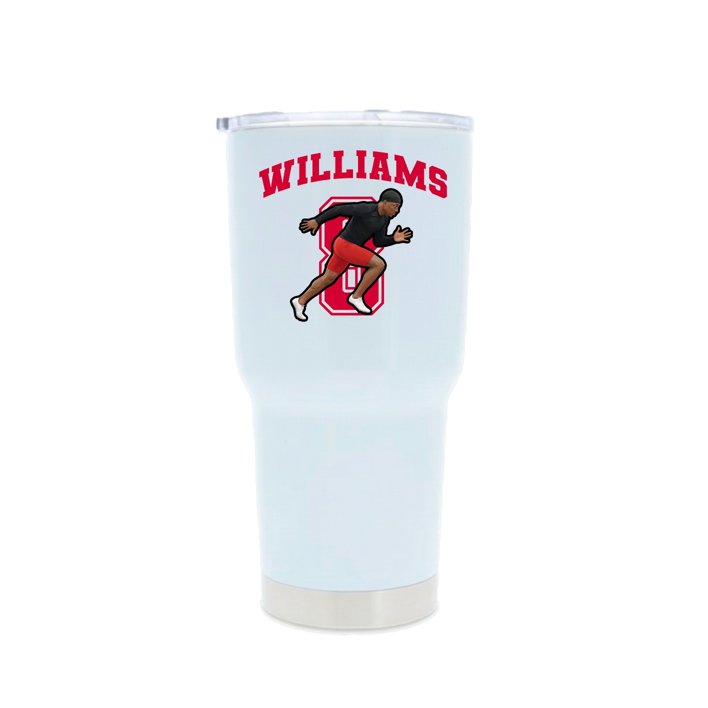 30oz Stainless Steel Tumbler — Number in White