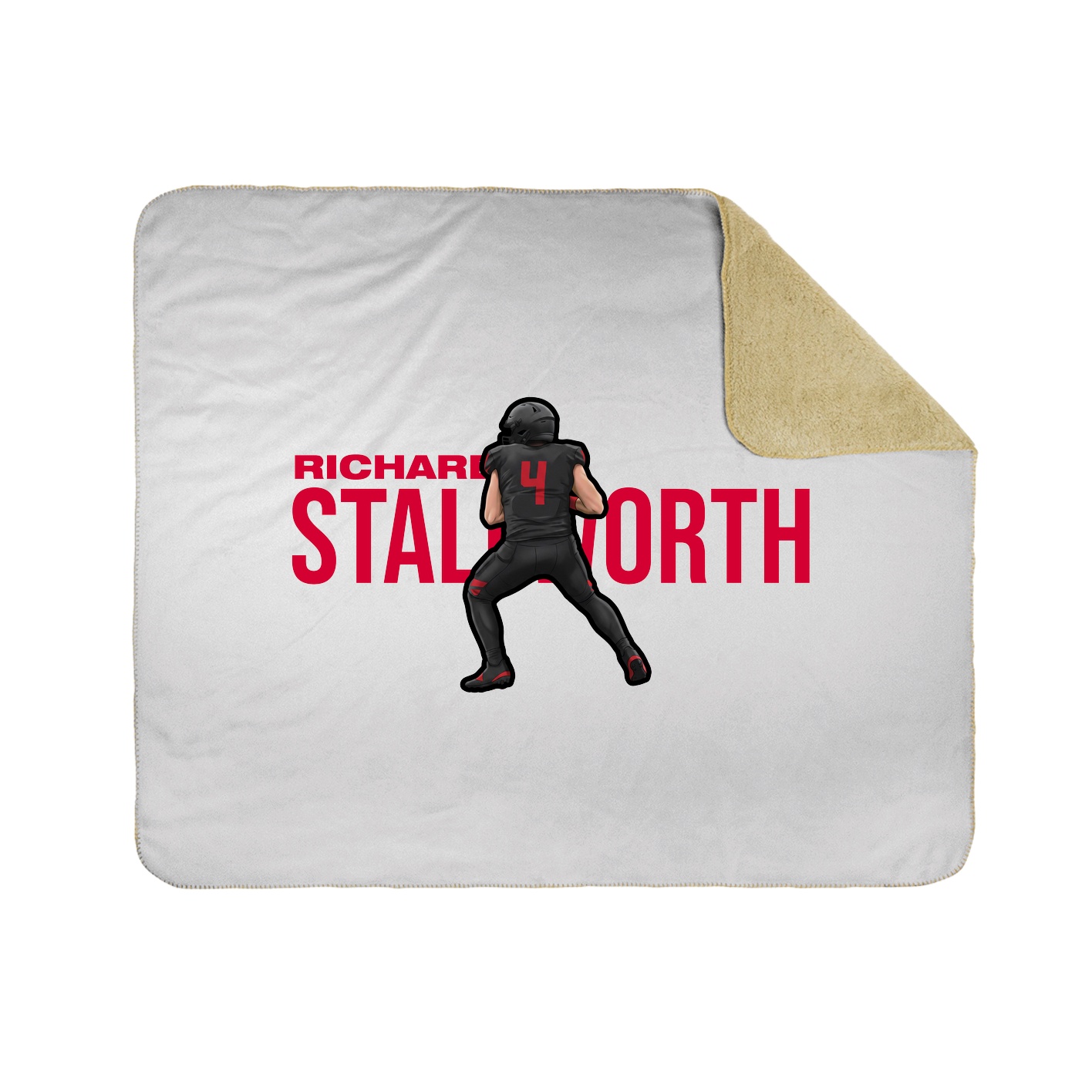 Throw Blanket — Player Name in White