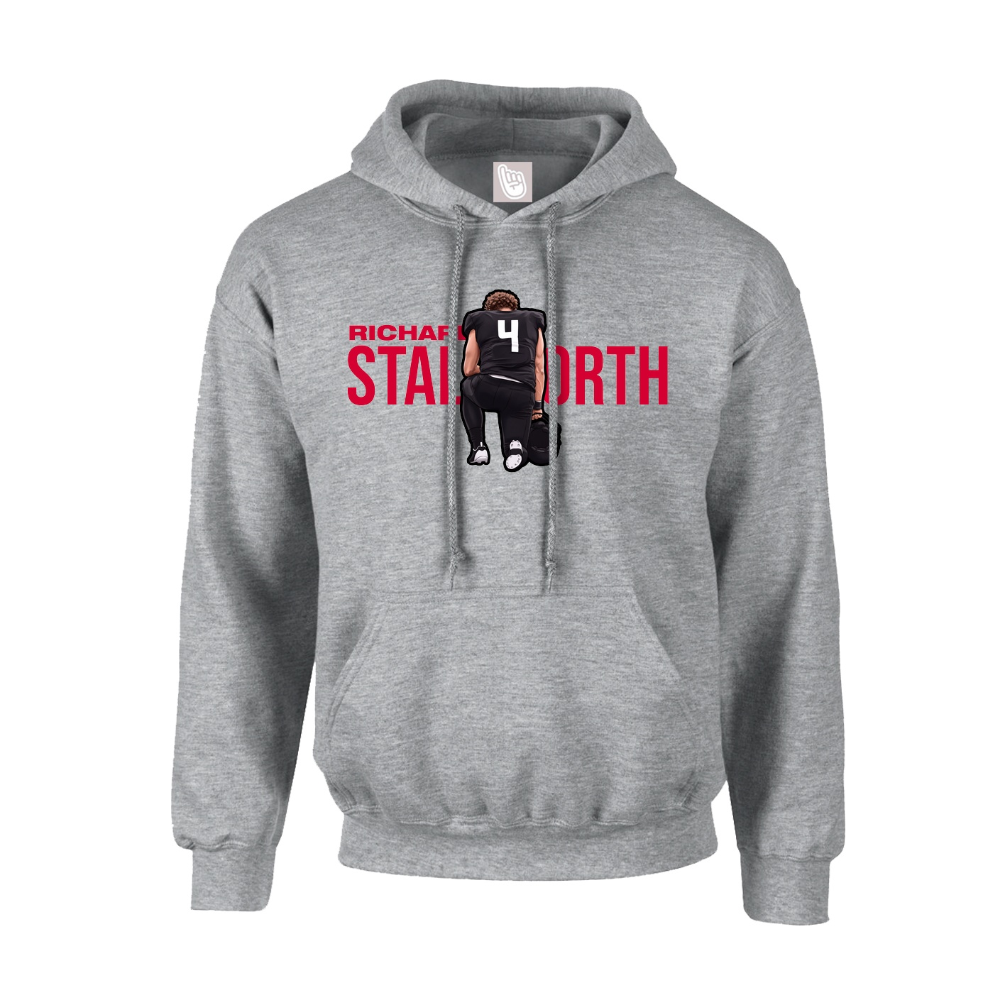 Youth Hoodie — Player Name in Grey