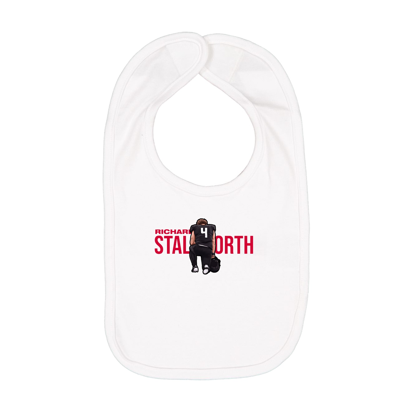 Infant Bib — Player Name in White