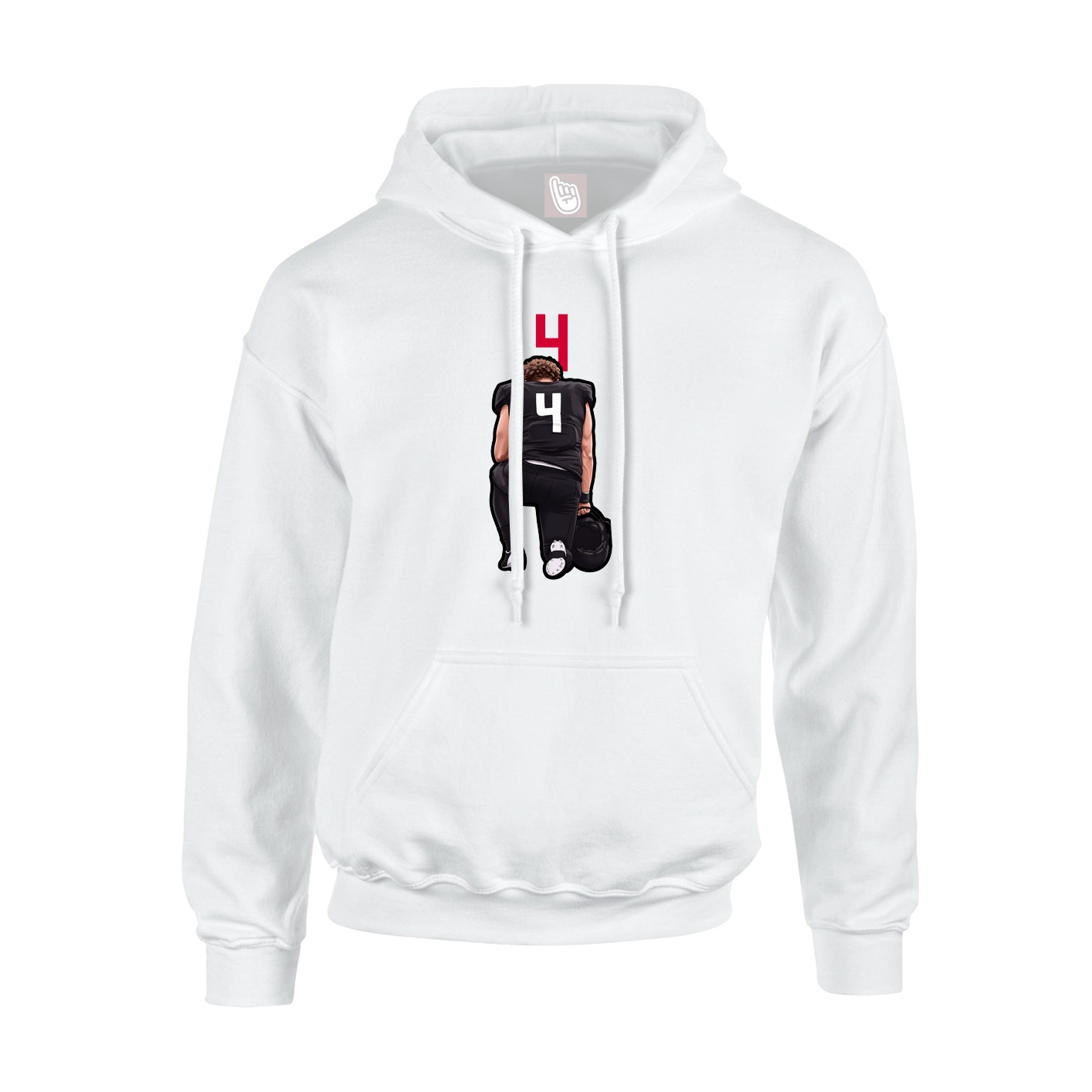 Hoodie — Number Top in White
