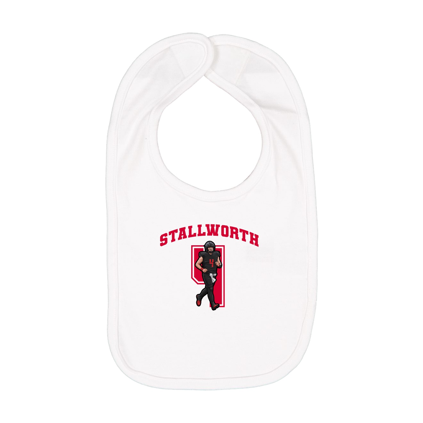 Infant Bib — Number in White