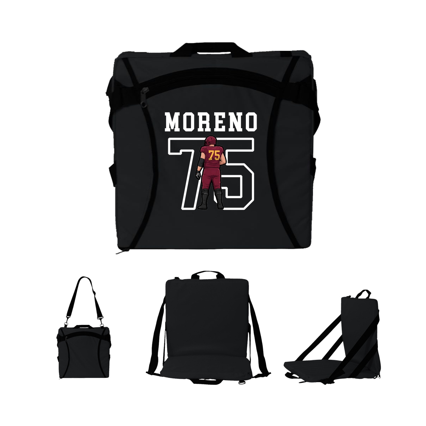 Folding Stadium Seat — Shirsey in Black