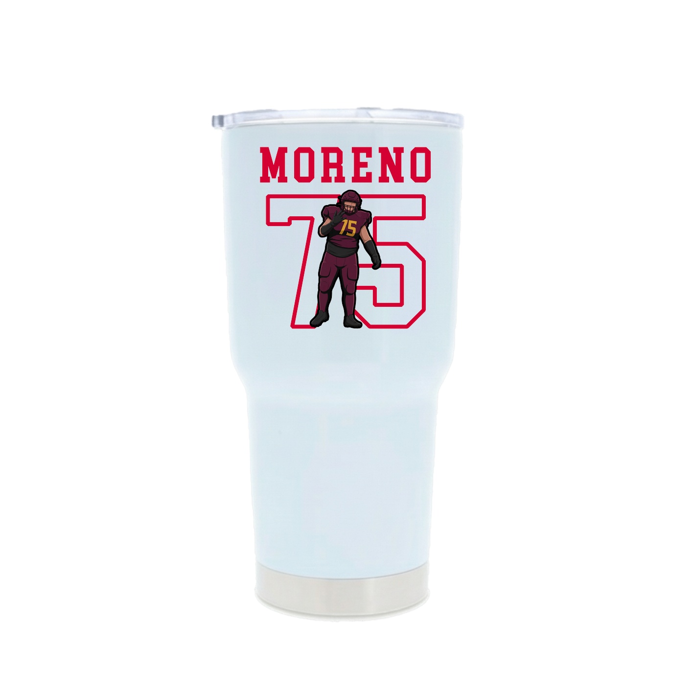 30oz Stainless Steel Tumbler — Shirsey in White
