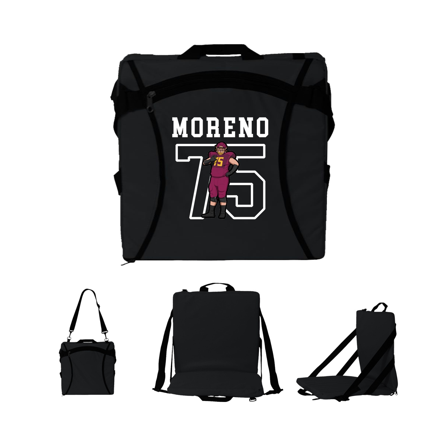 Folding Stadium Seat — Shirsey in Black