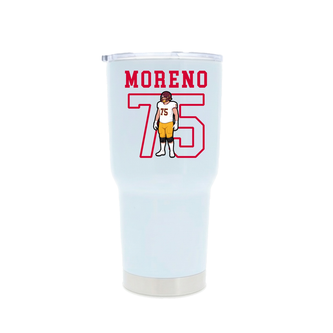 30oz Stainless Steel Tumbler — Shirsey in White