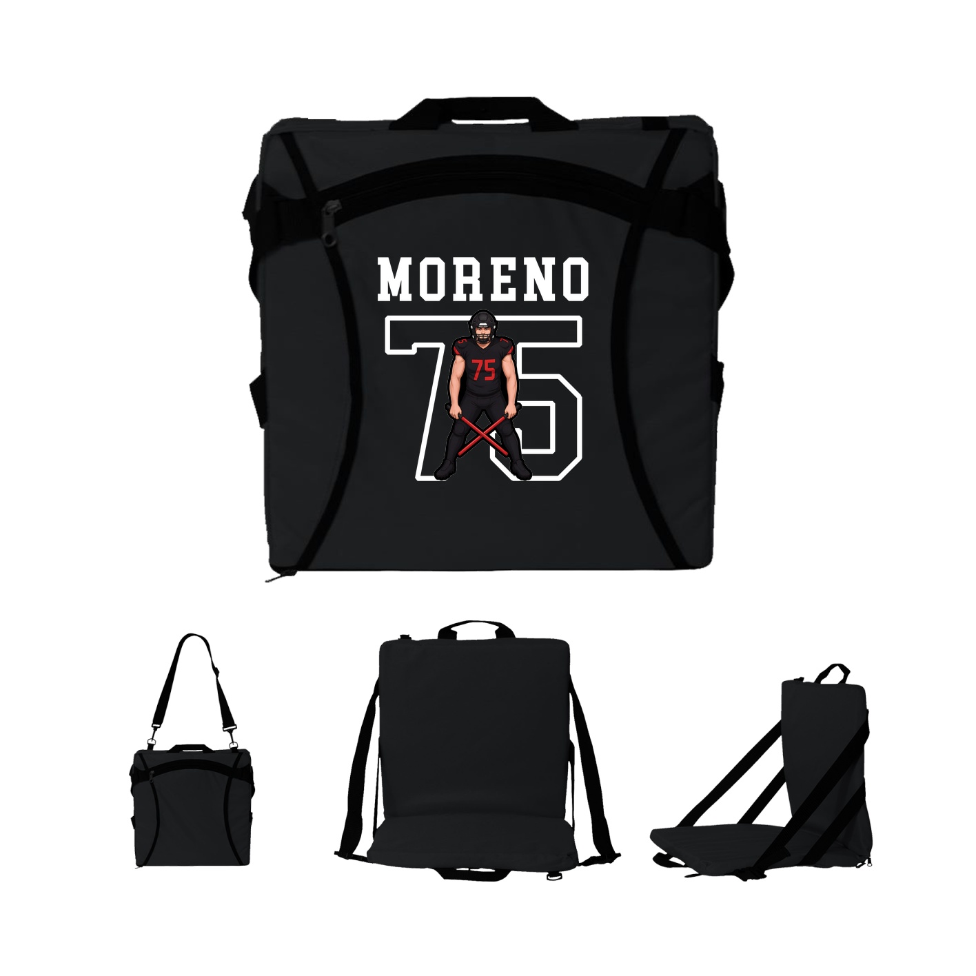 Folding Stadium Seat — Shirsey in Black