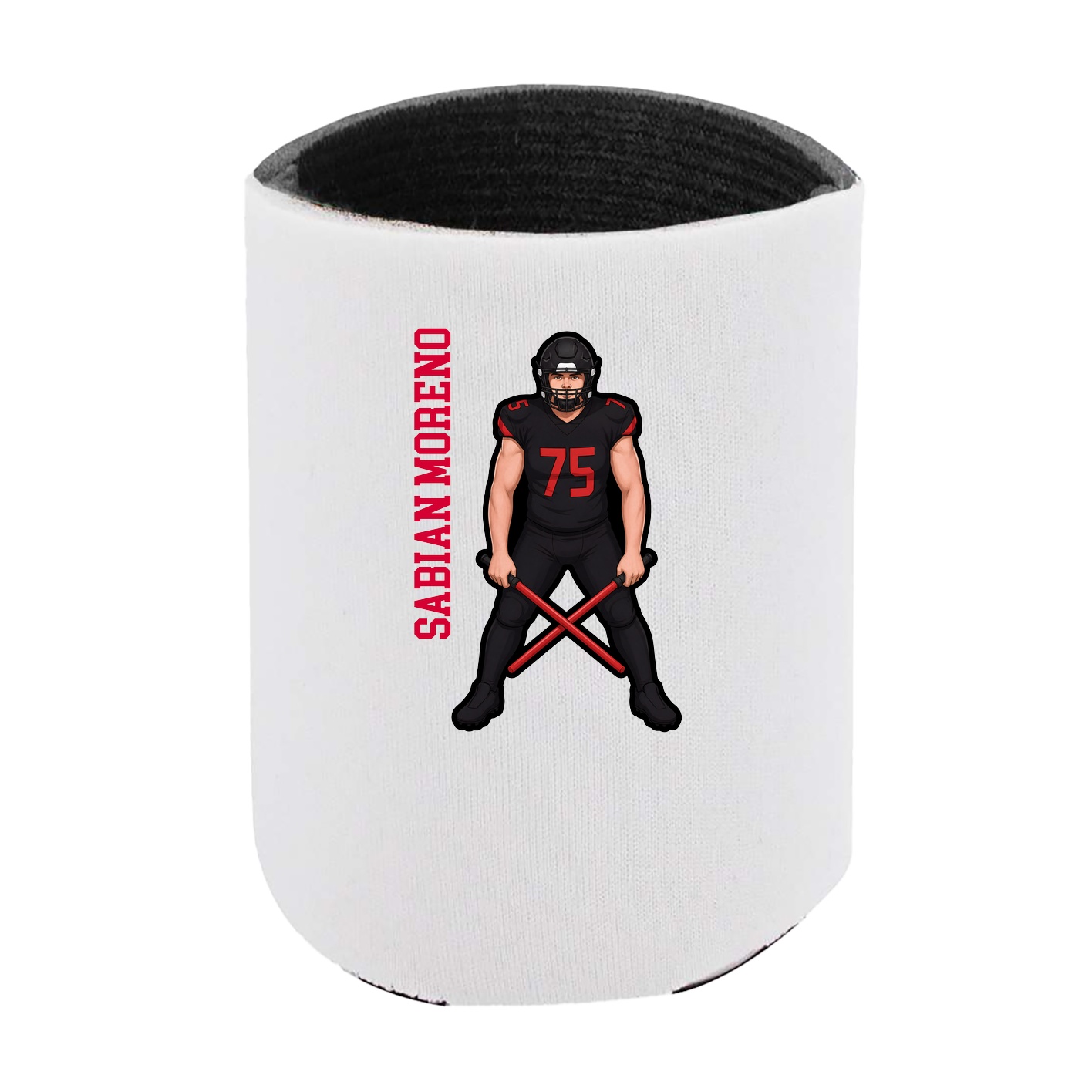 Can Holder — Name Vertical in White