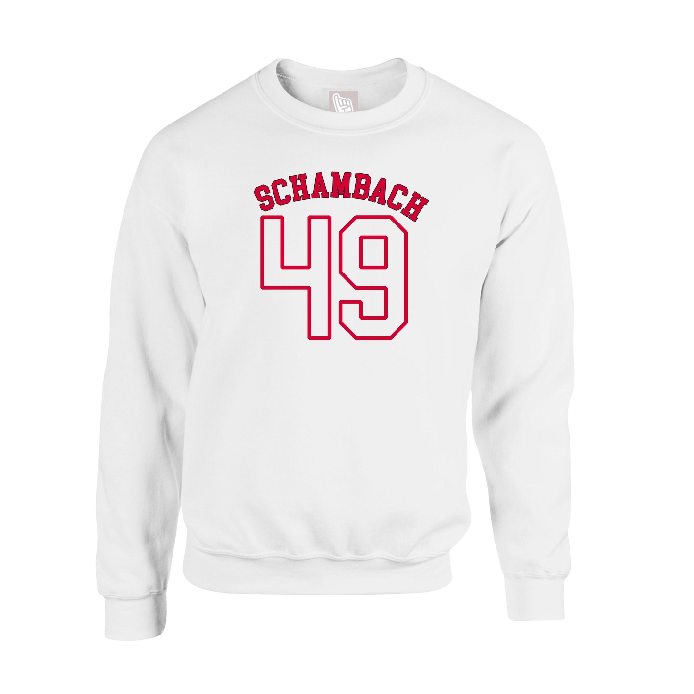 Fleece Crew — Shirsey Arch in White