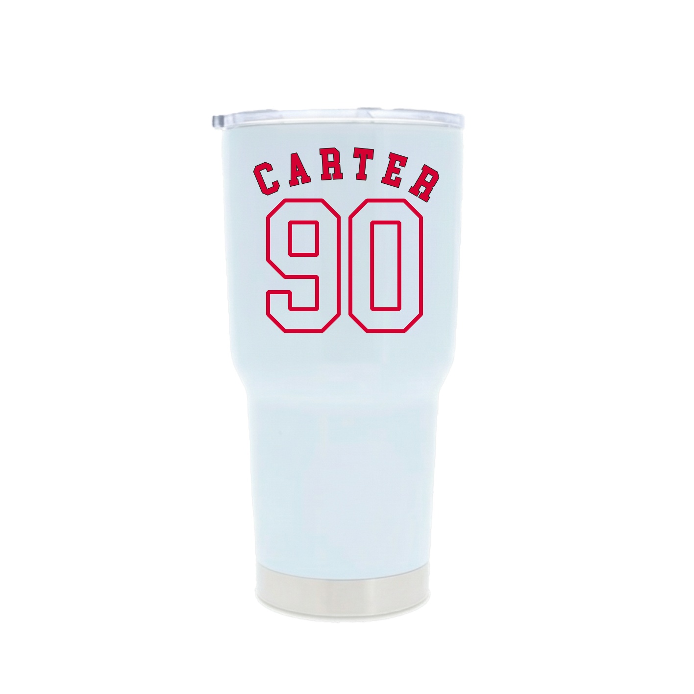30oz Stainless Steel Tumbler — Shirsey Arch in White