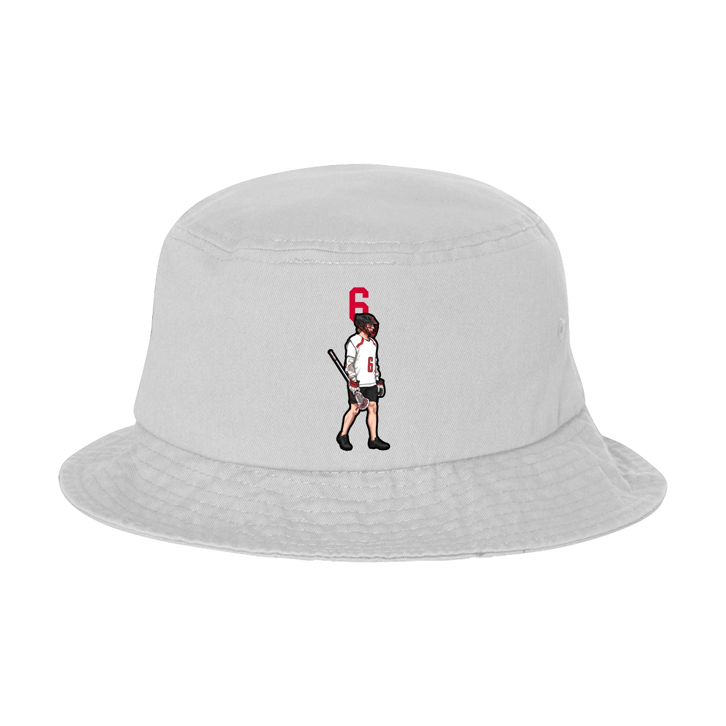 Bucket Cap — Number Top in White