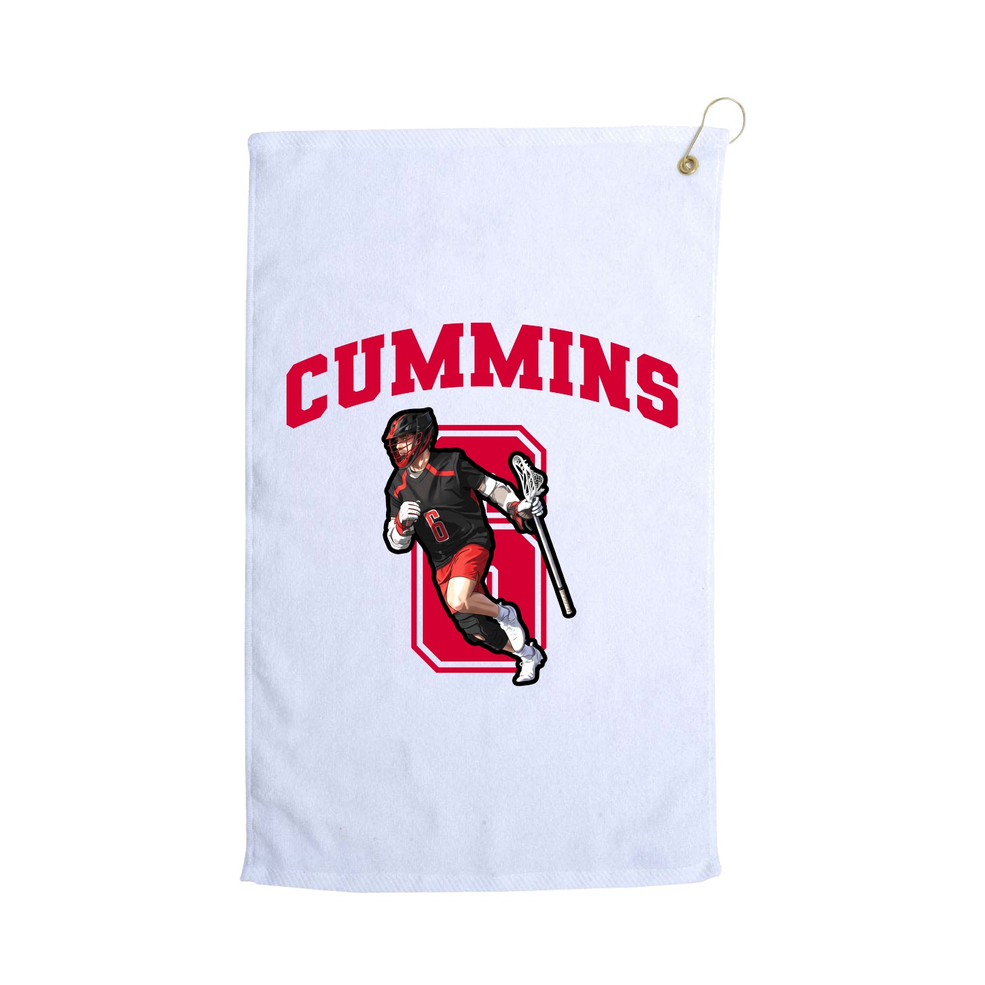 Golf Towel — Number in White