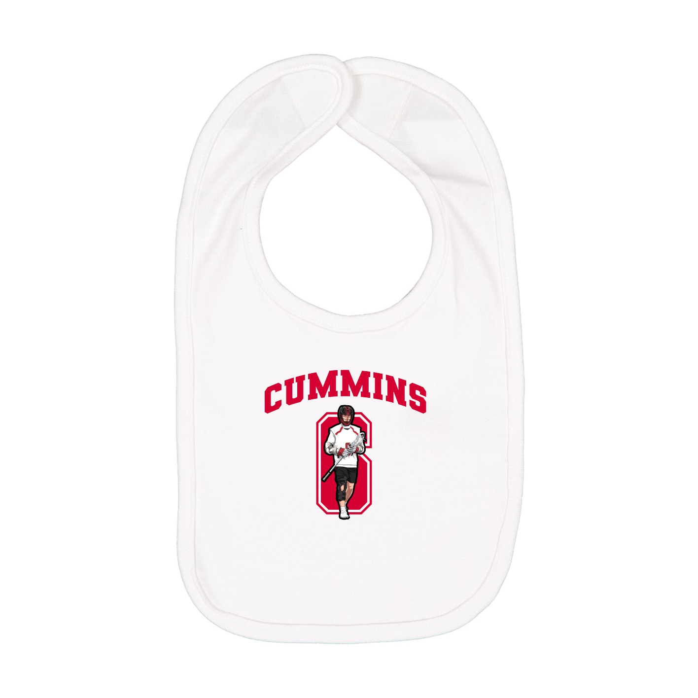 Infant Bib — Number in White