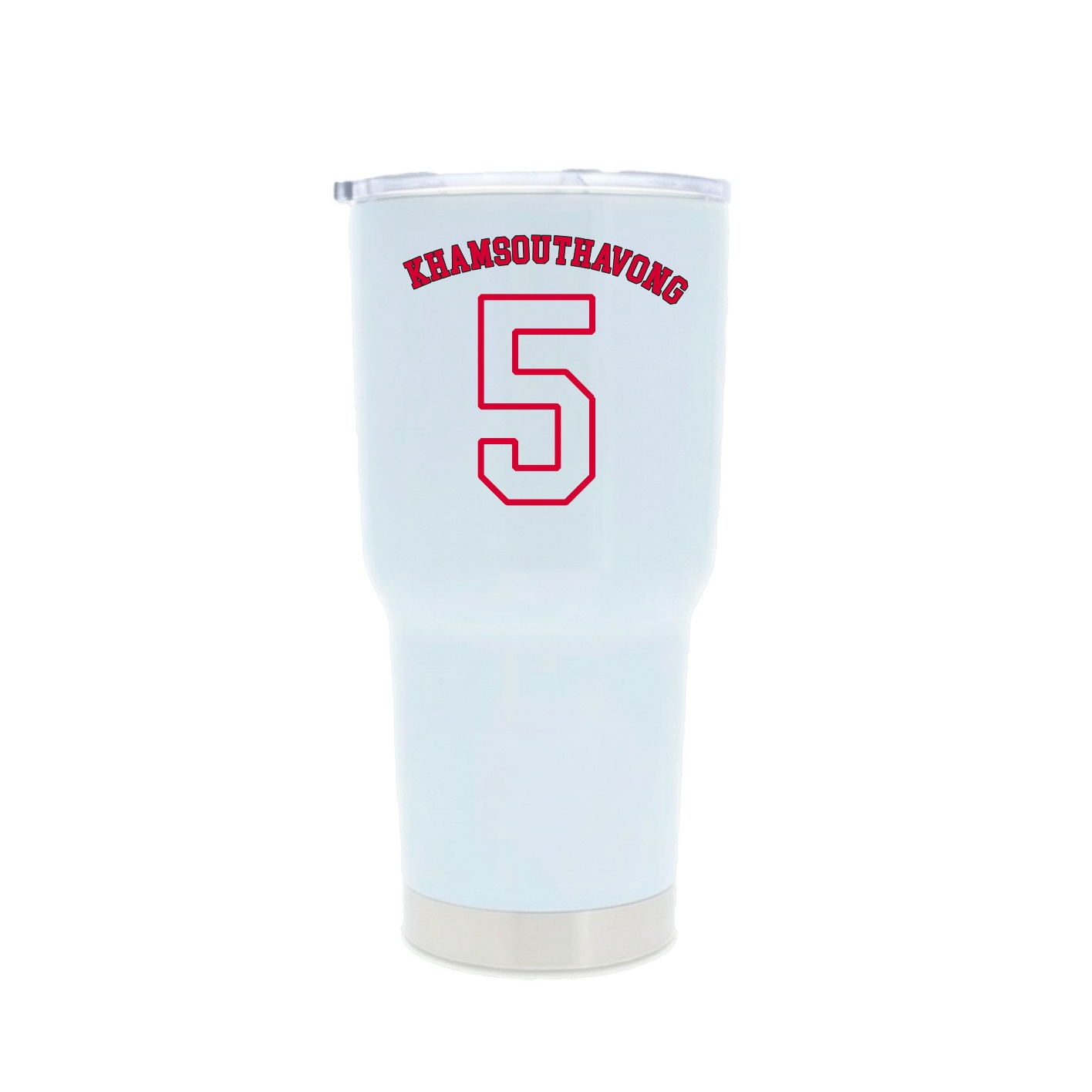 30oz Stainless Steel Tumbler — Shirsey Arch in White