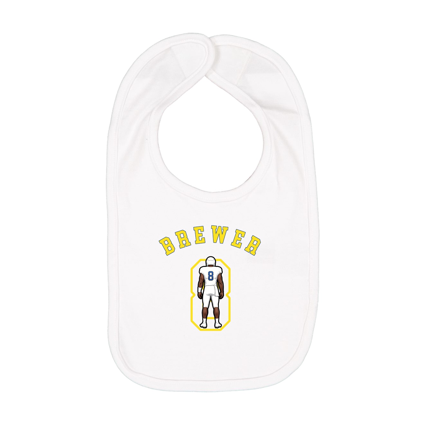 Infant Bib — Shirsey Arch in White