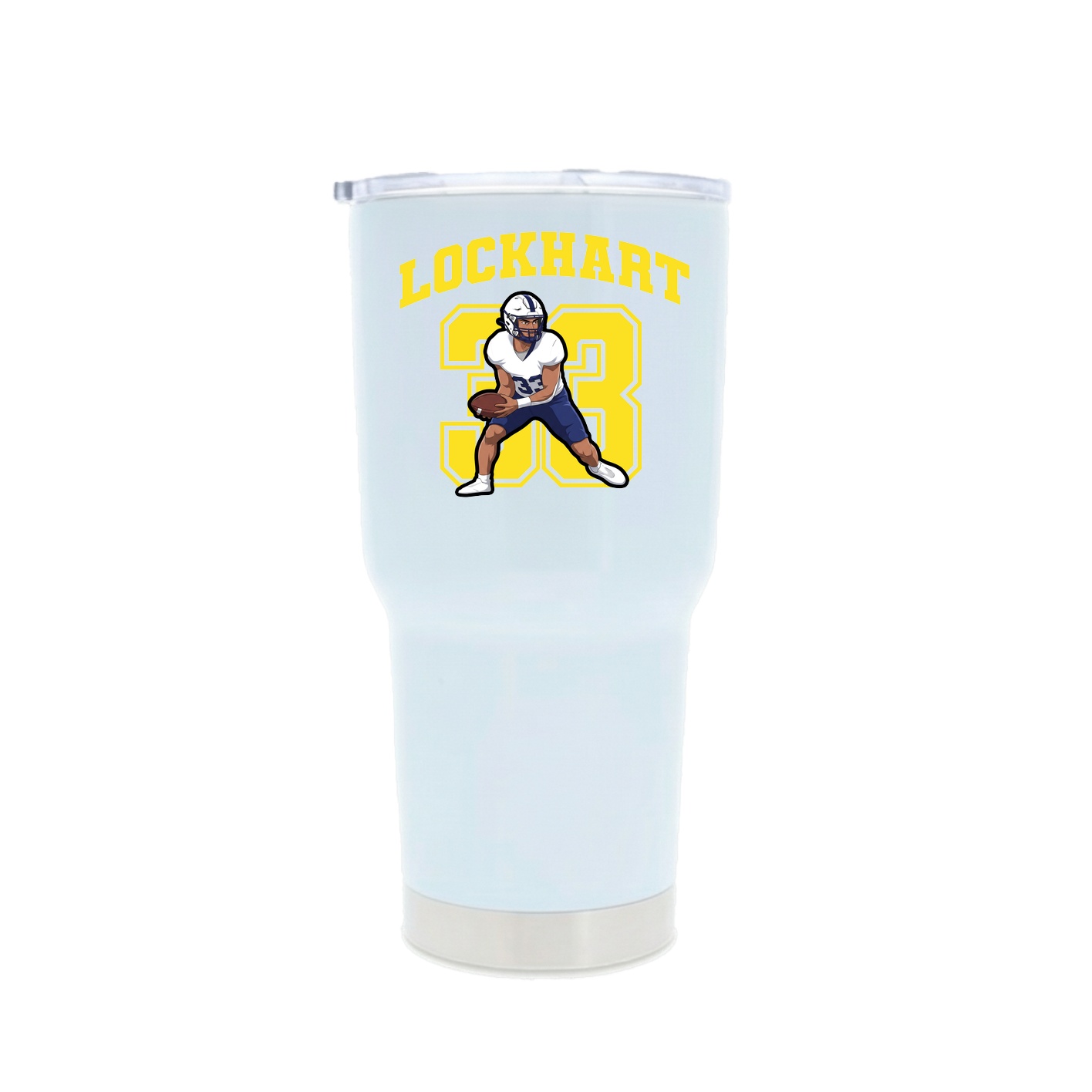 30oz Stainless Steel Tumbler — Number in White