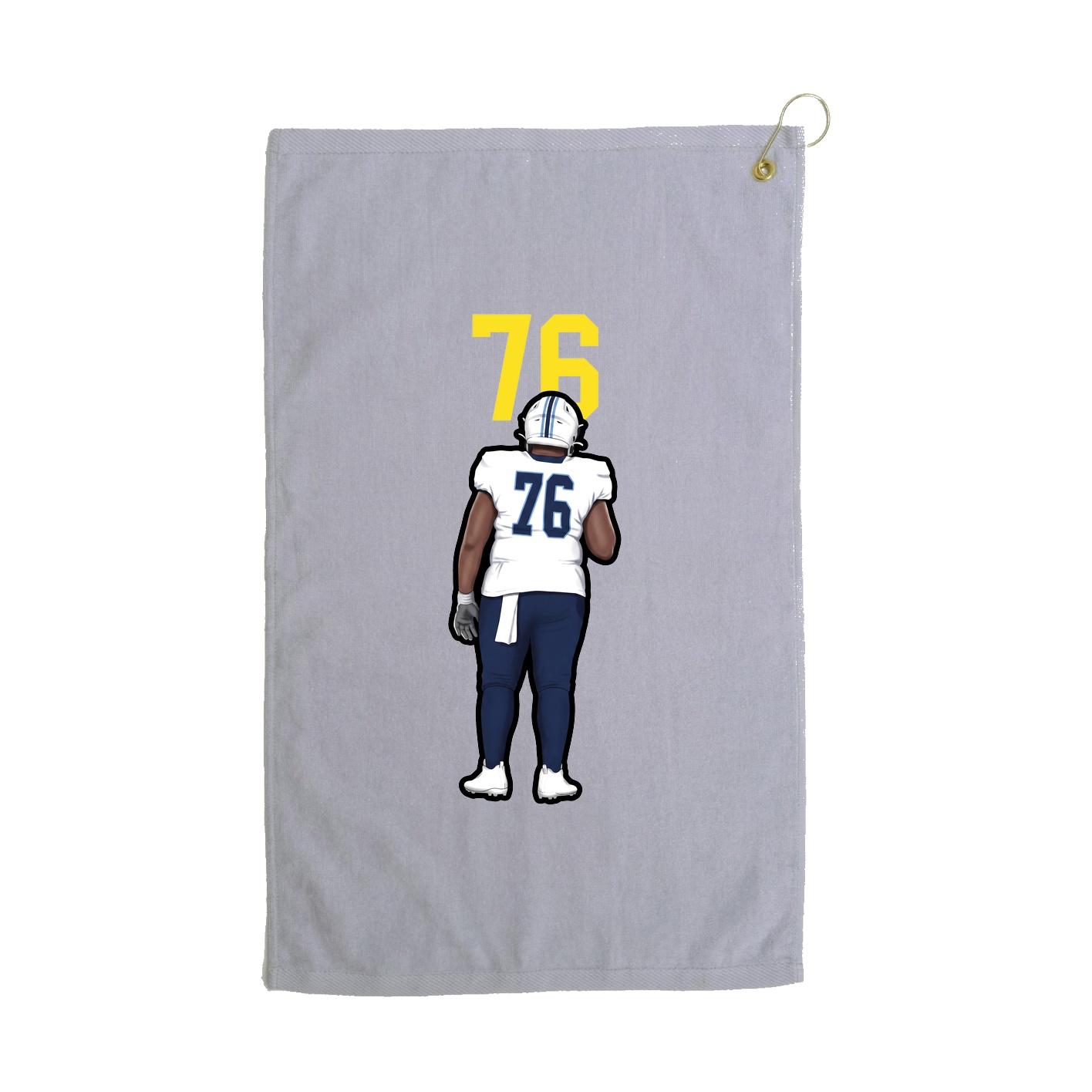 Golf Towel — Number Top in Grey