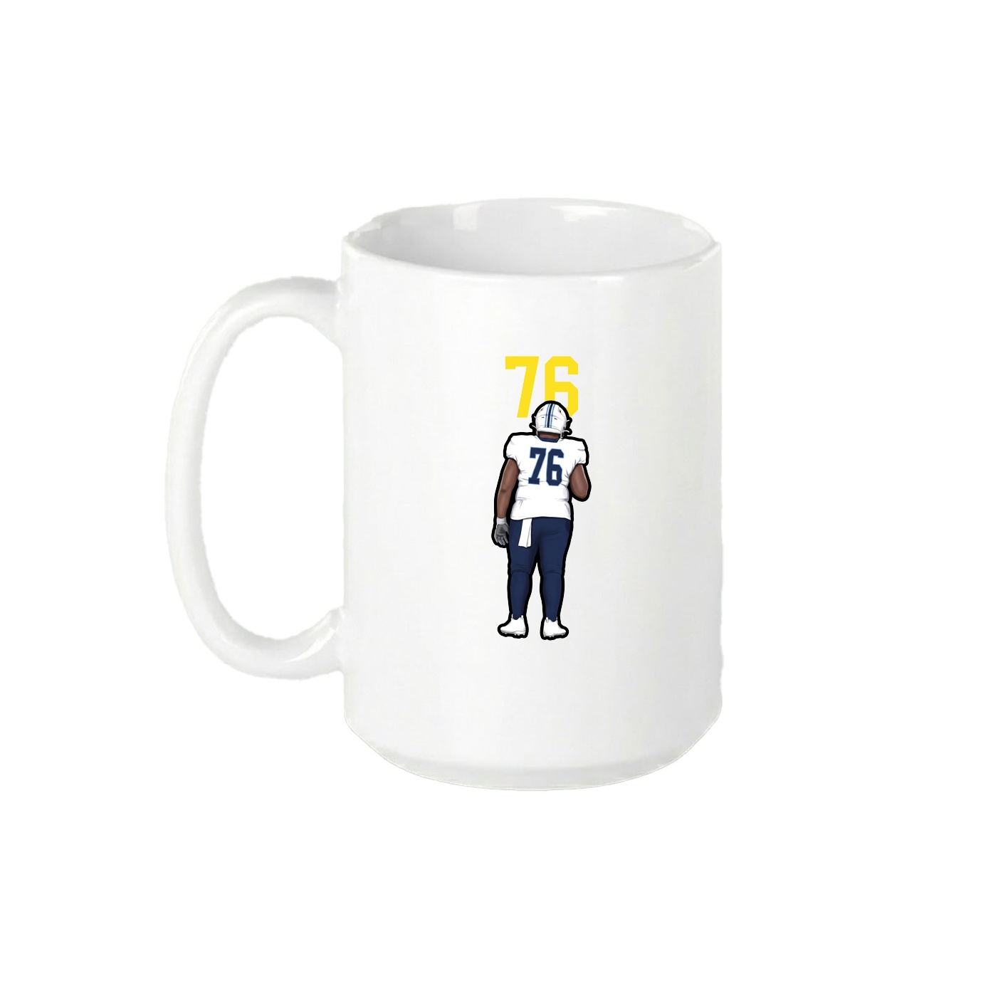15oz Coffee Mug — Number Top in White