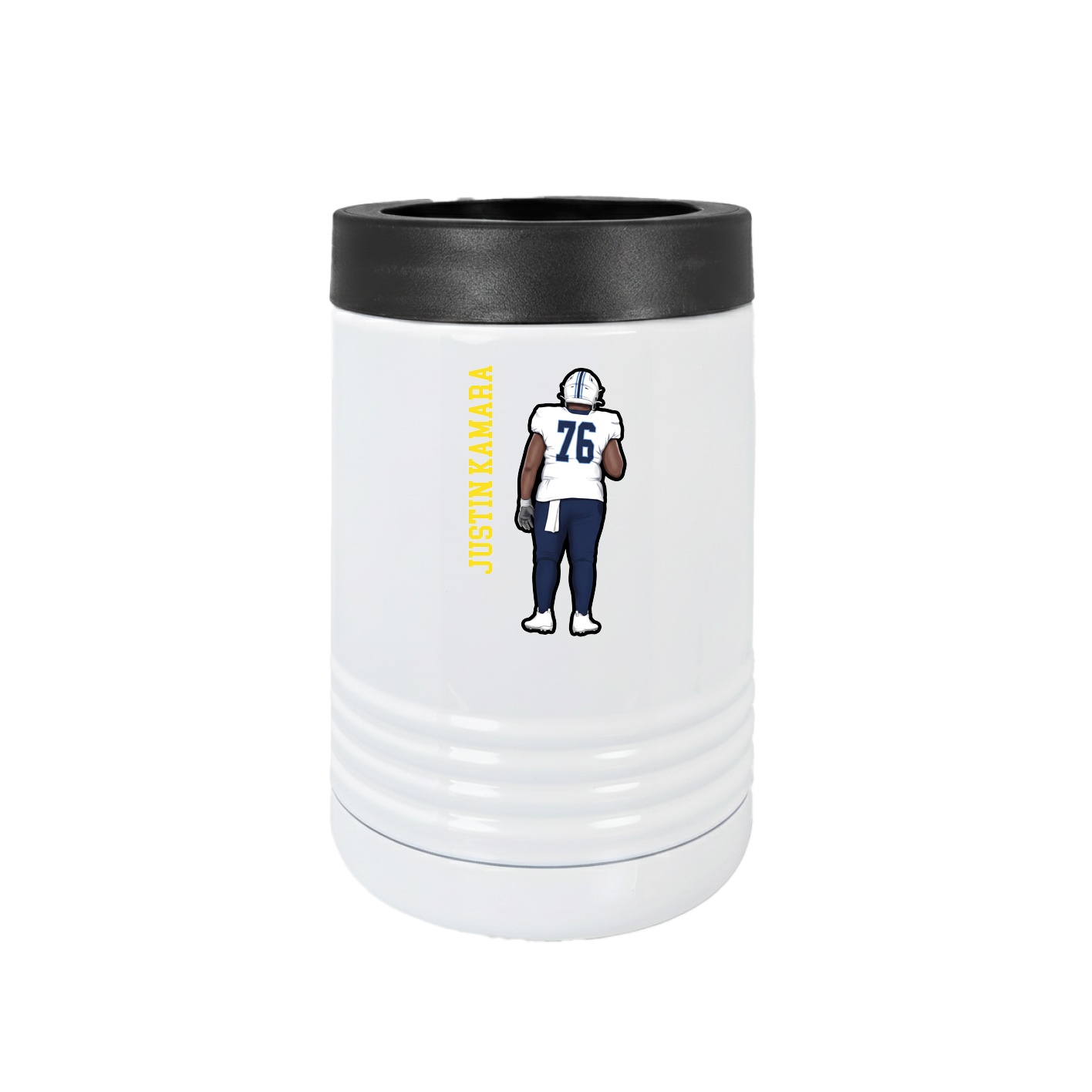 Beverage Holder — Name Vertical in White