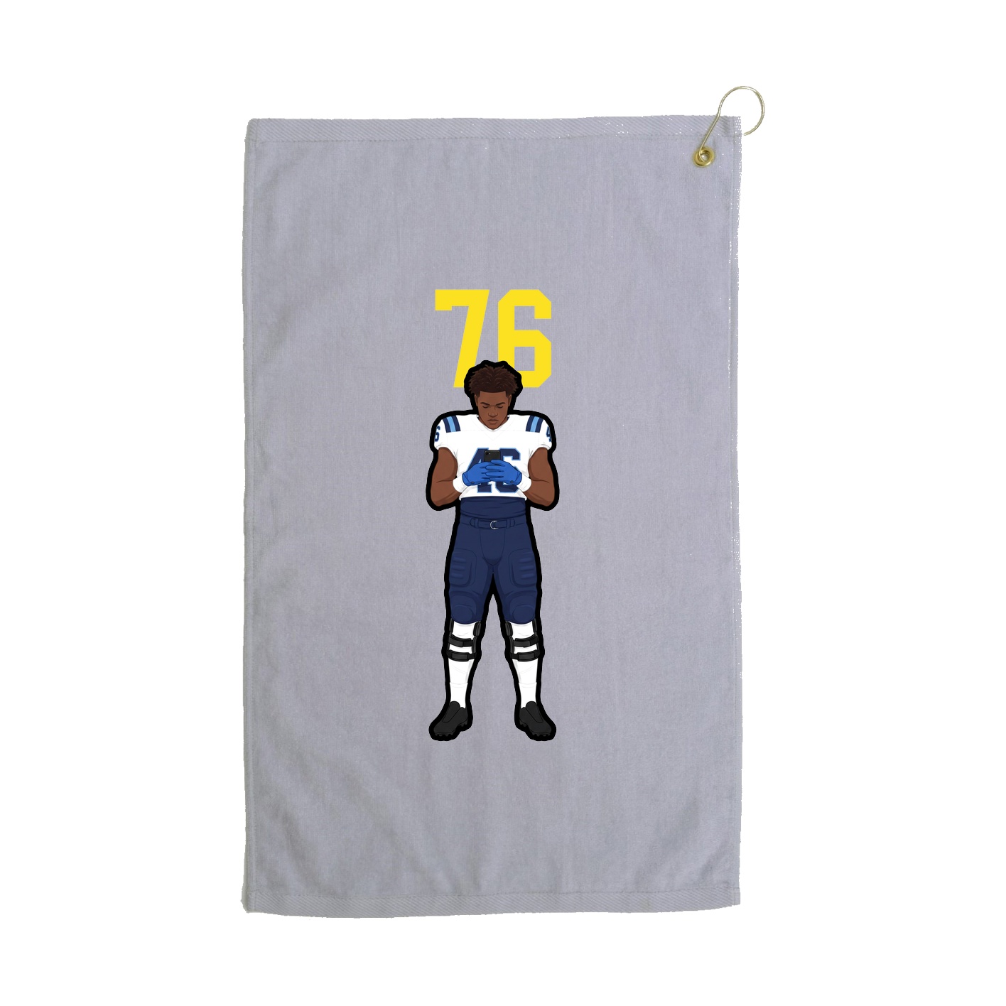 Golf Towel — Number Top in Grey
