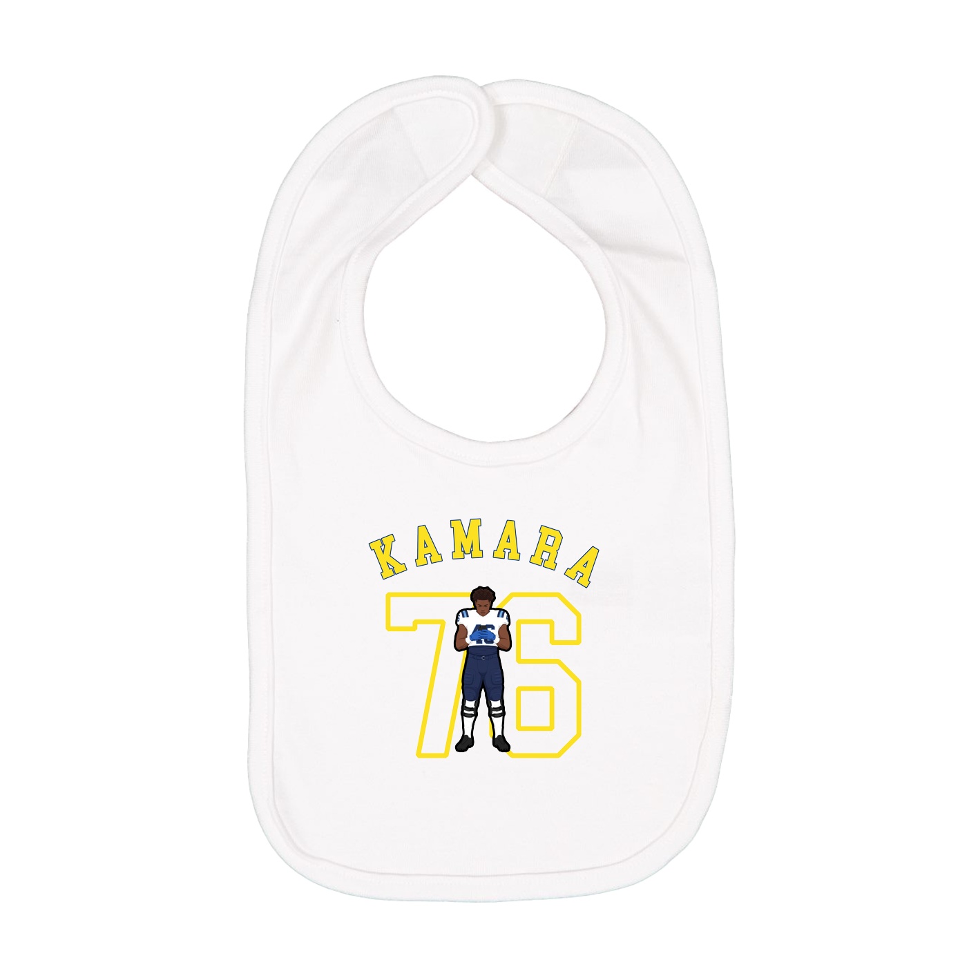 Infant Bib — Shirsey Arch in White