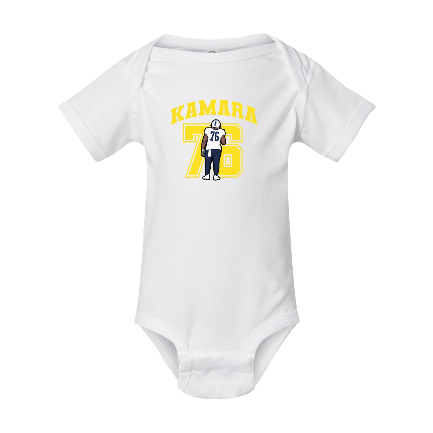 Baby Onesie — Number in White