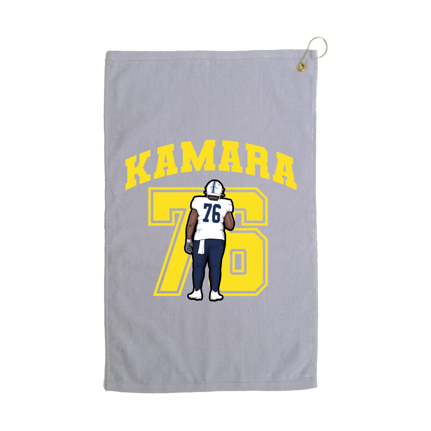 Golf Towel — Number in Grey