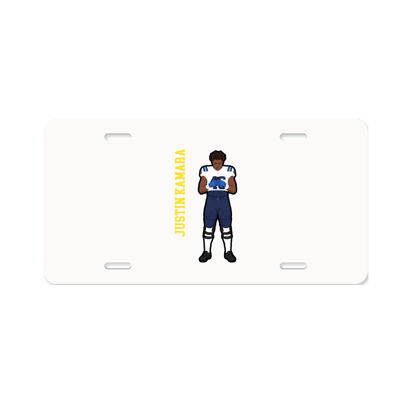 License Plate — Name Vertical in Classic