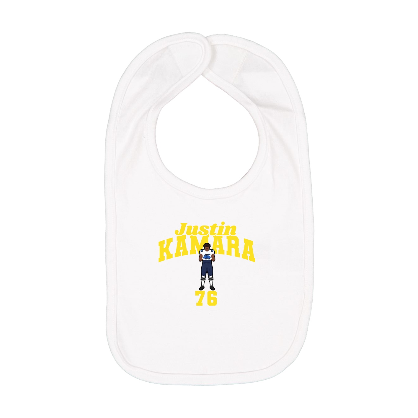 Infant Bib — Signature Arch in White