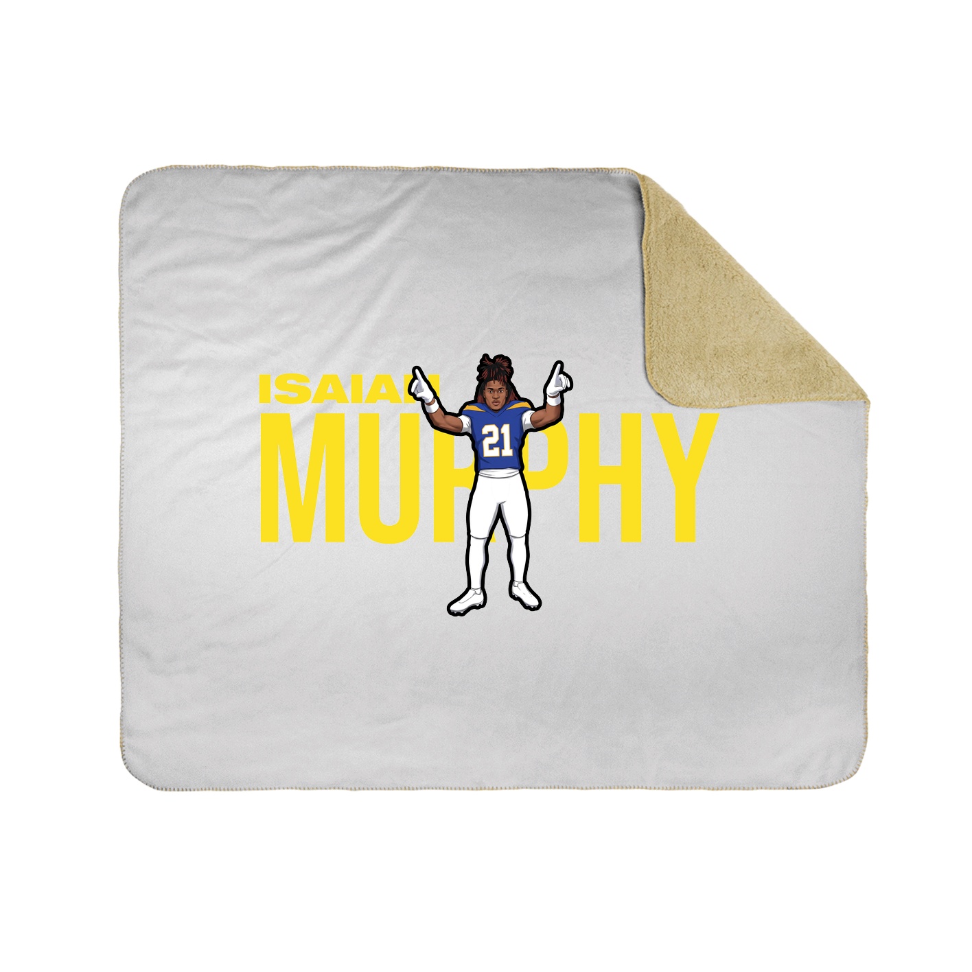 Throw Blanket — Player Name in White