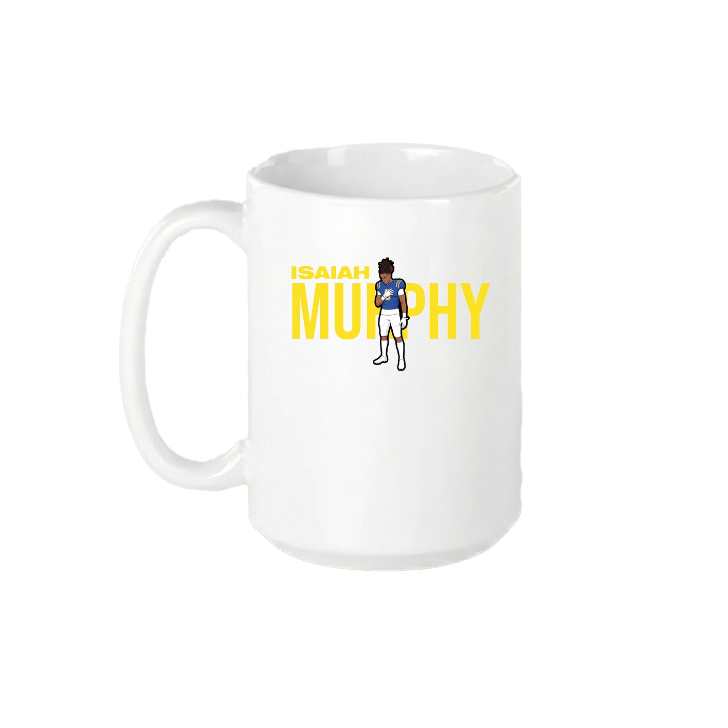 15oz Coffee Mug — Player Name in White
