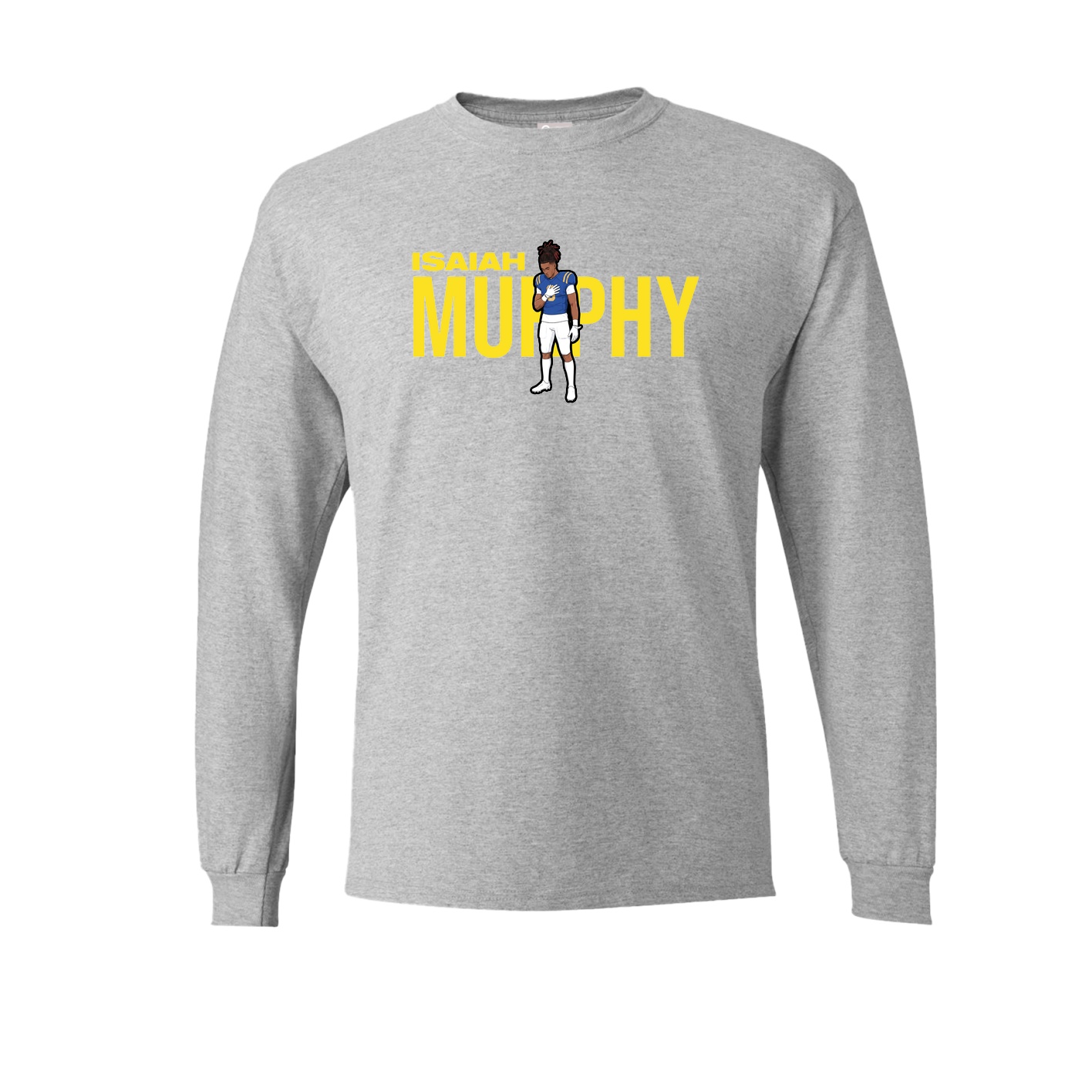 Long Sleeve Tee — Player Name in Grey