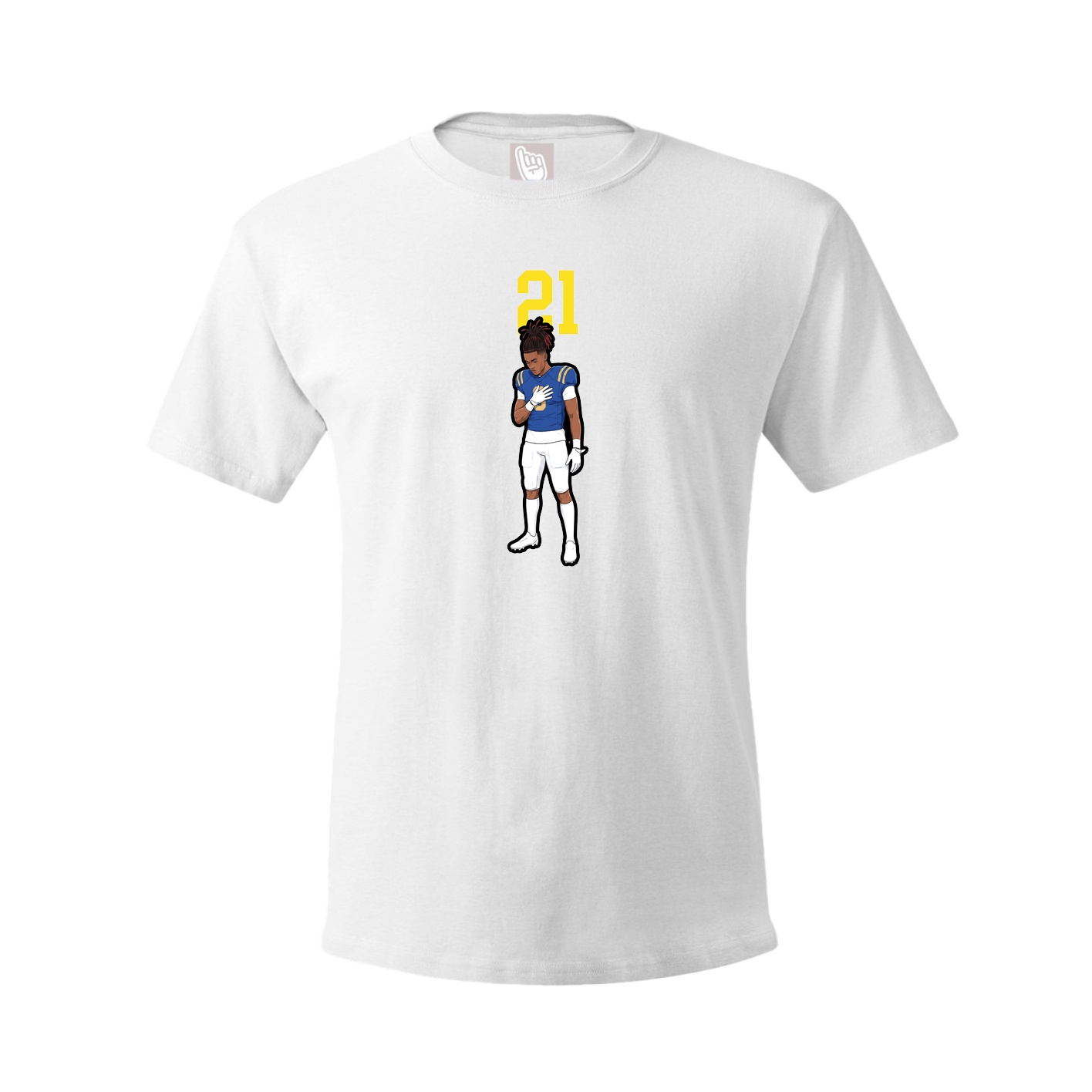 Youth Tee — Number Top in White