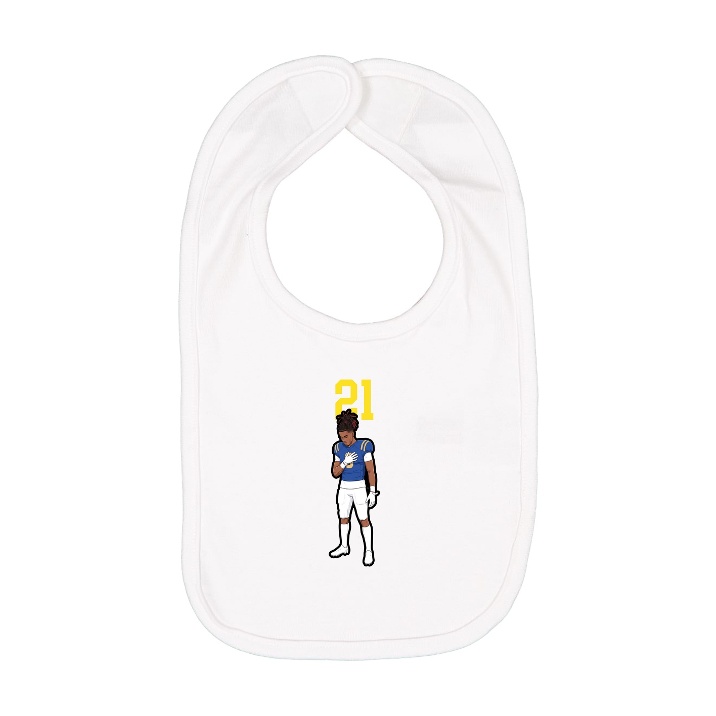 Infant Bib — Number Top in White