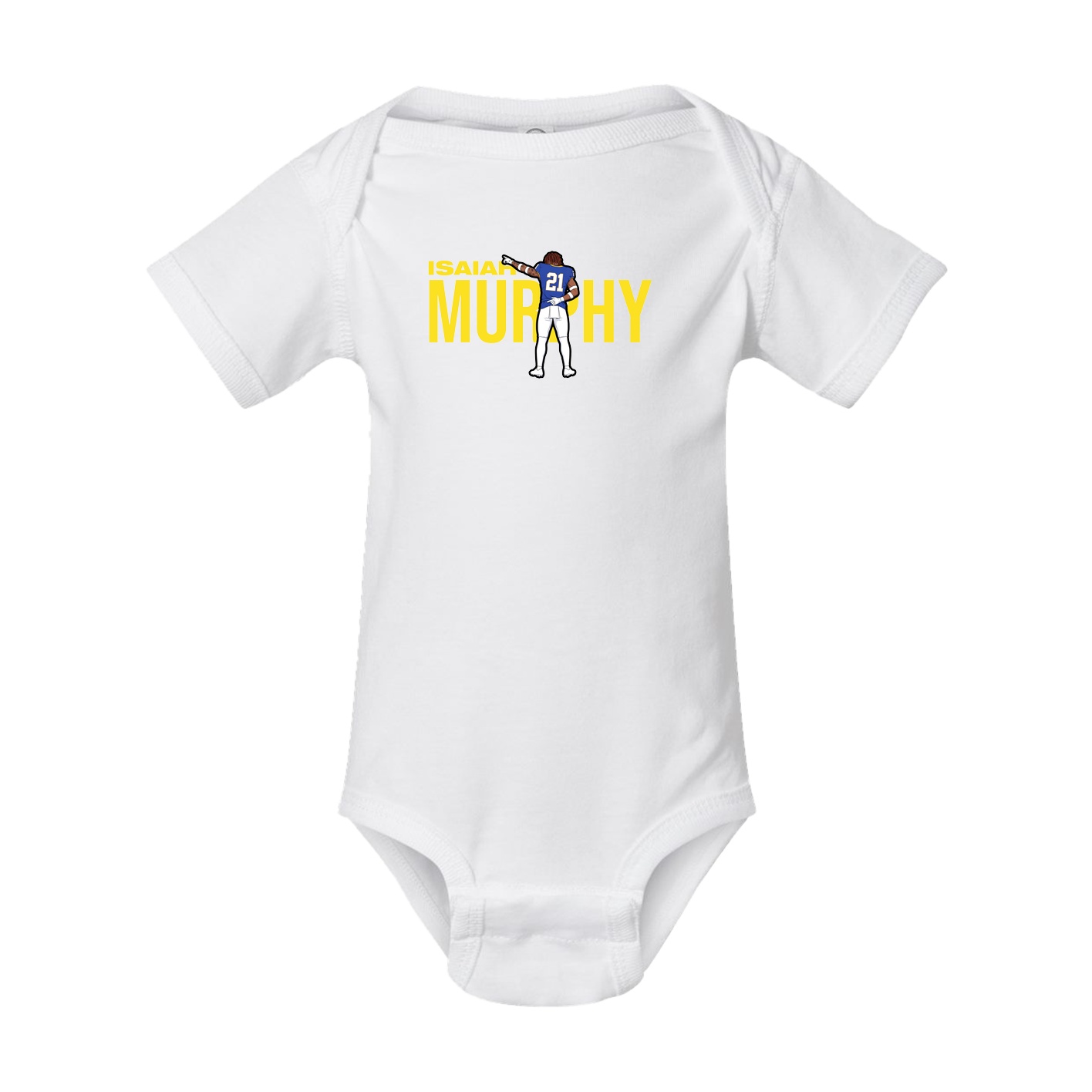 Baby Onesie — Player Name in White