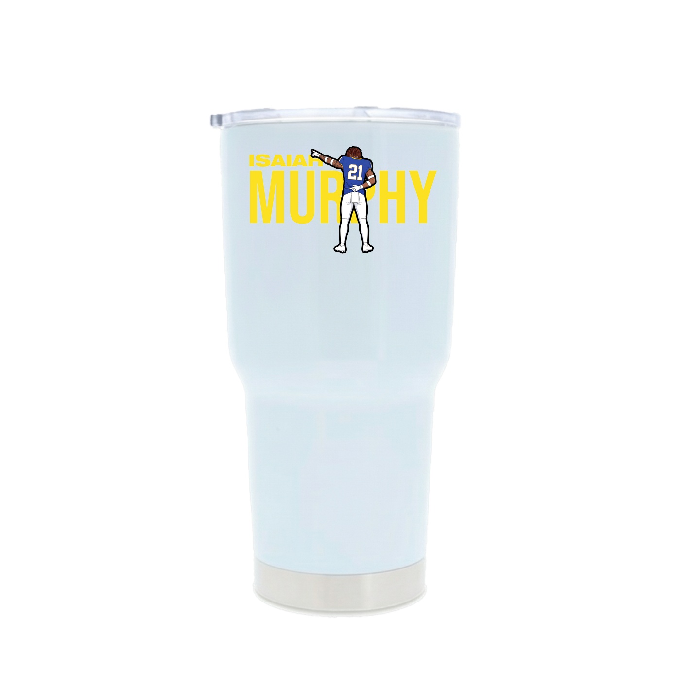 30oz Stainless Steel Tumbler — Player Name in White
