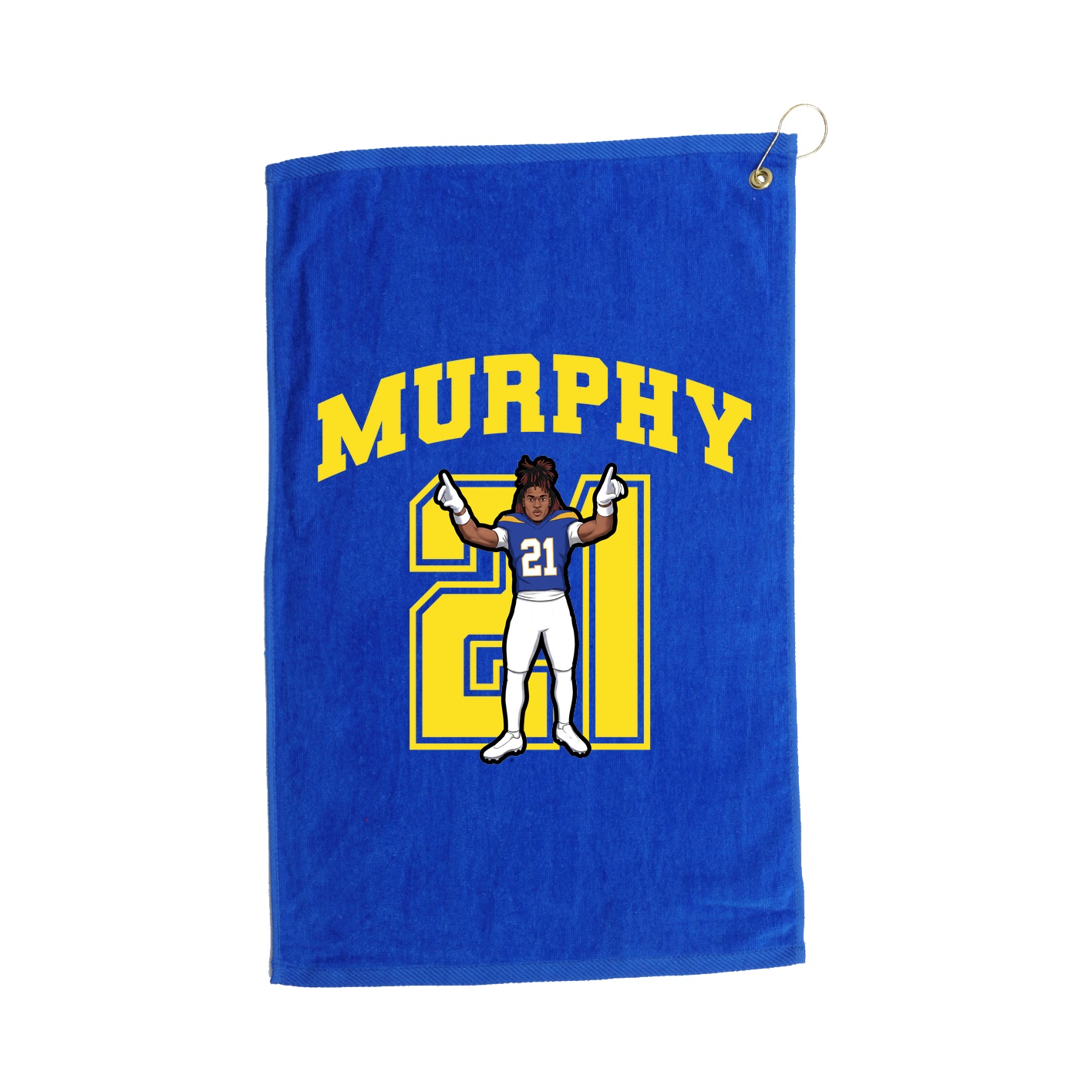 Golf Towel — Number in Royal