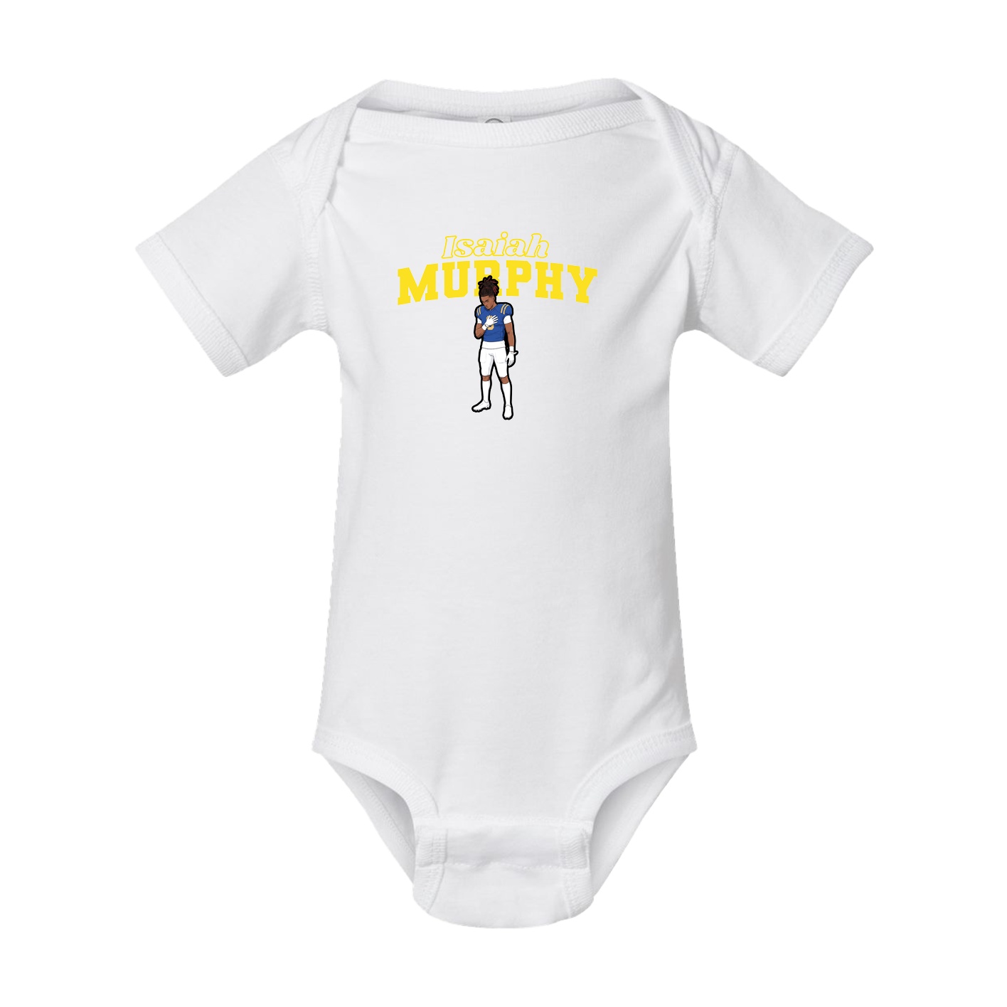 Baby Onesie — Name Arch in White