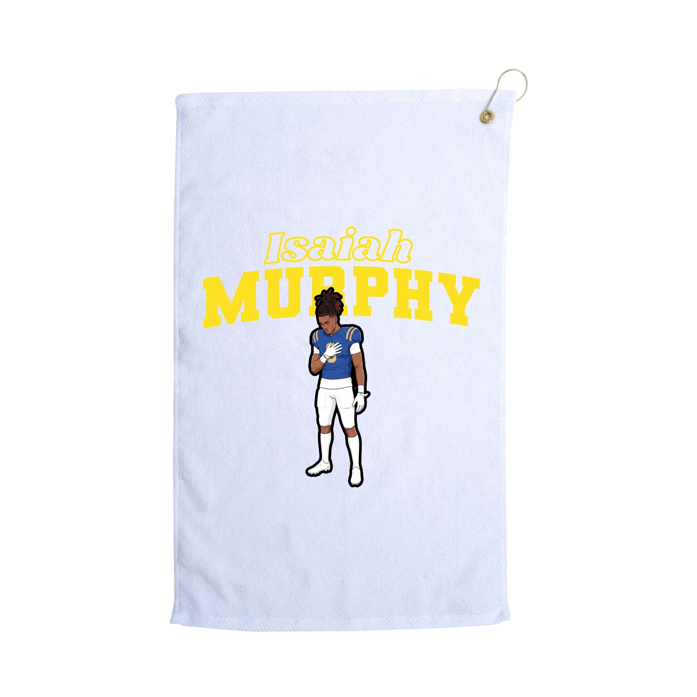 Golf Towel — Name Arch in White