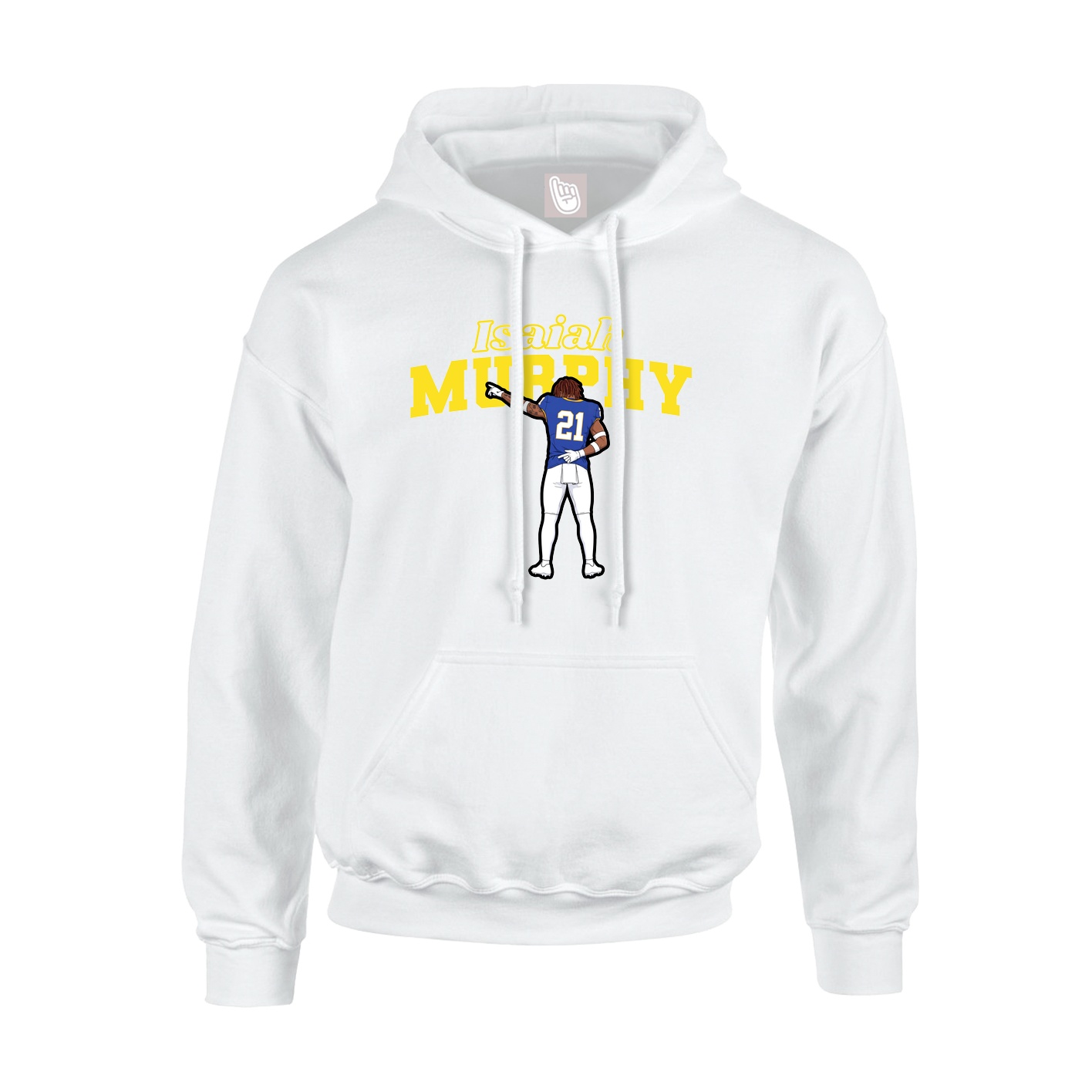 Hoodie — Name Arch in White