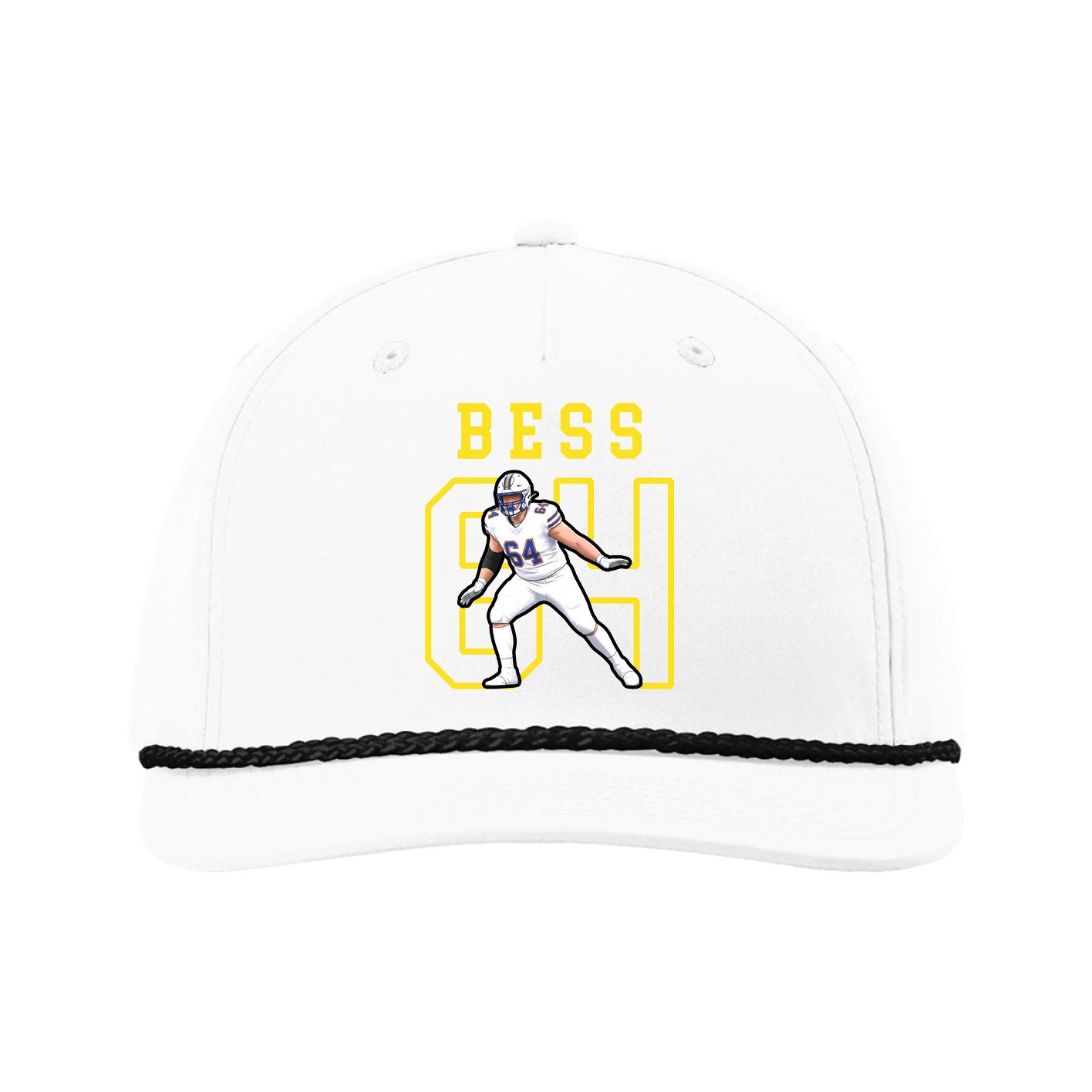 Five-Panel Classic Rope Cap — Shirsey in White