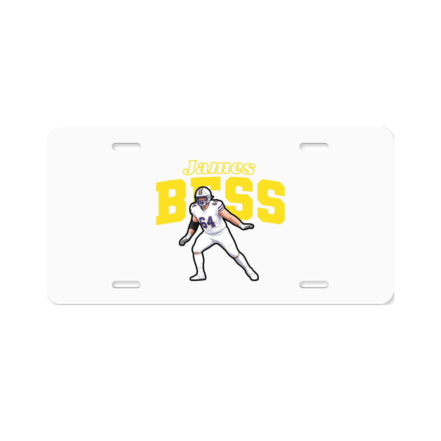 License Plate — Name Arch in Classic