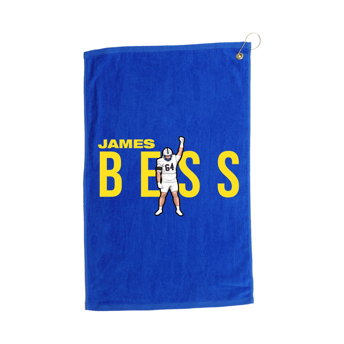 Golf Towel — Player Name in Royal