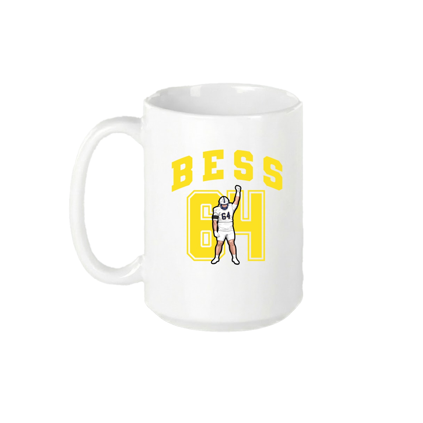 15oz Coffee Mug — Number in White