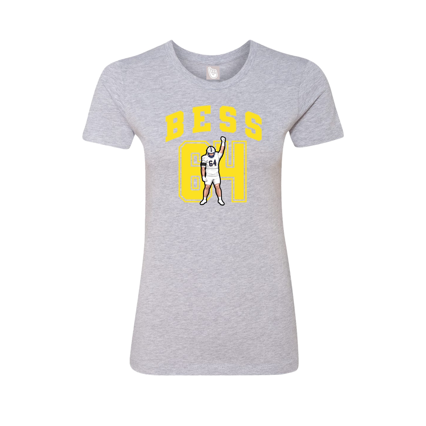 Fitted Women's Tee — Number in Grey