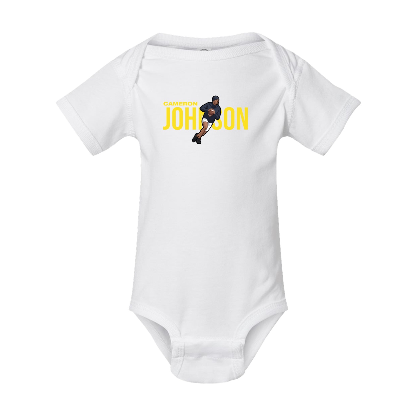 Baby Onesie — Player Name in White