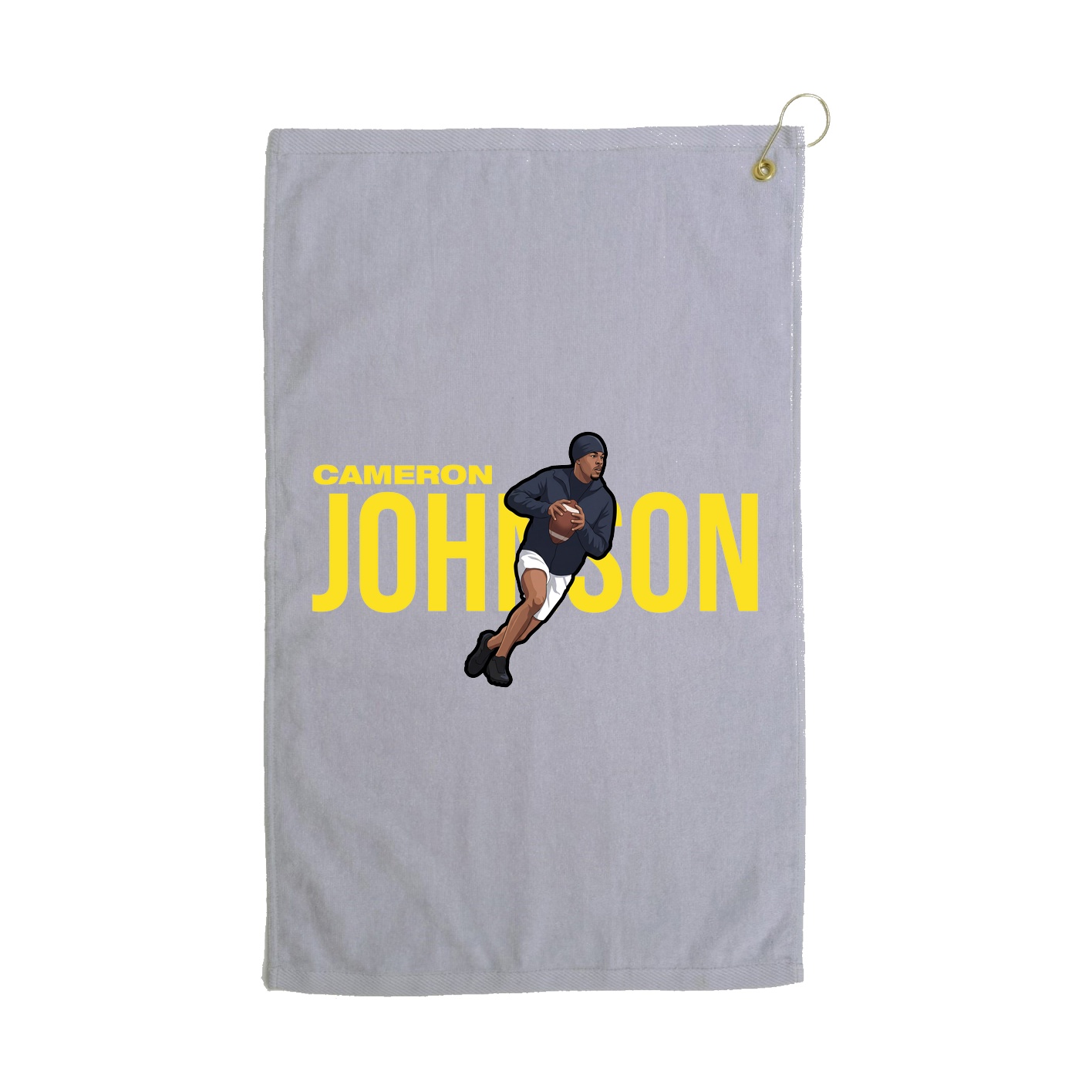 Golf Towel — Player Name in Grey