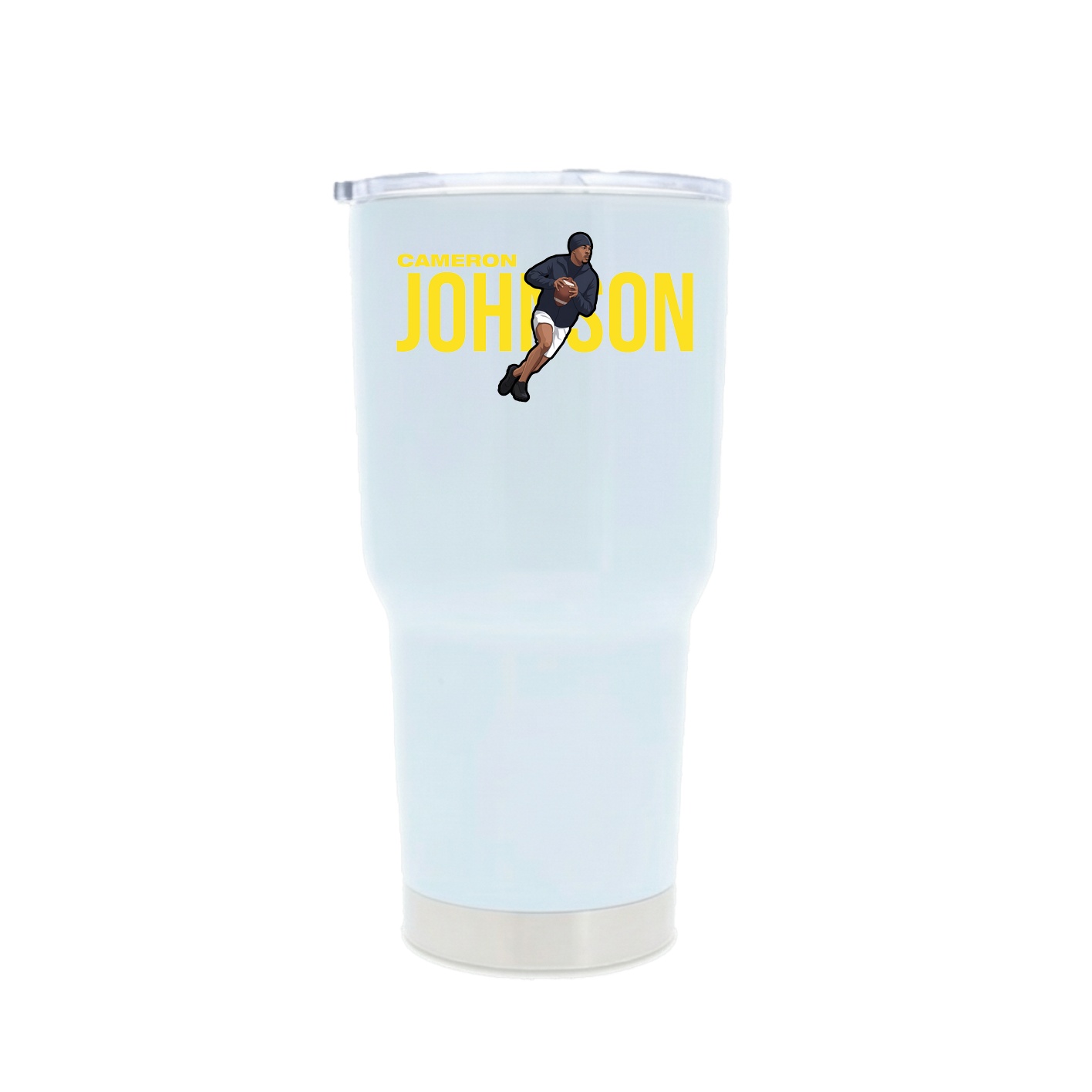 30oz Stainless Steel Tumbler — Player Name in White