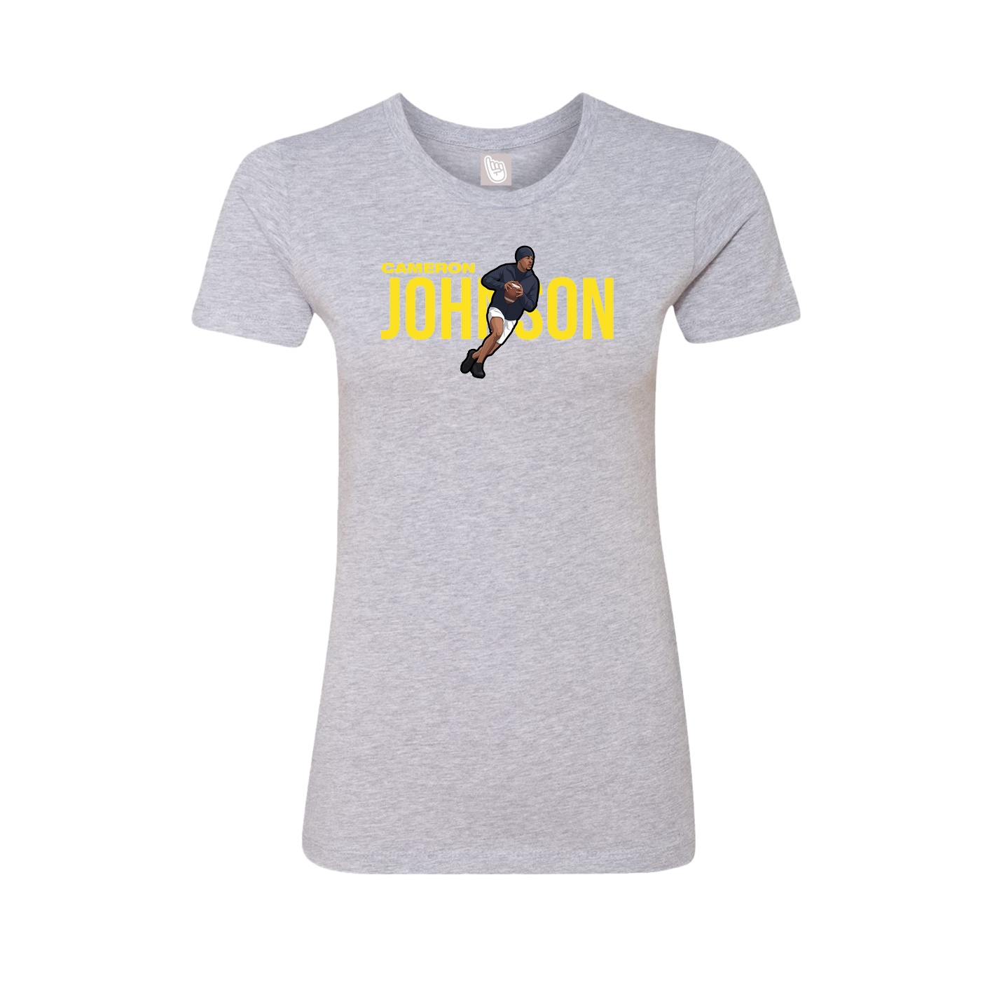 Fitted Women's Tee — Player Name in Grey